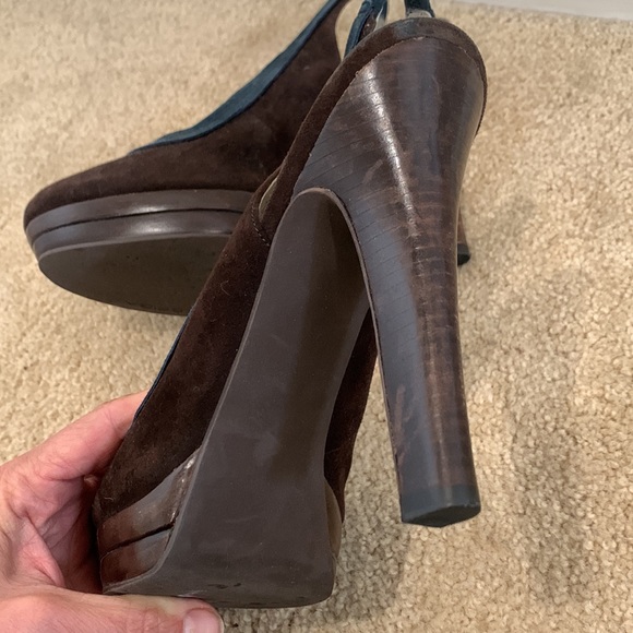 Via Spiga Suede Platform Heels - Picture 5 of 8